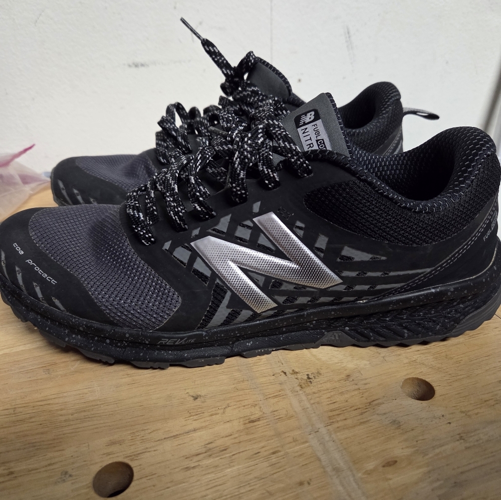 New Balance Black and Gray Athletic Shoes with Trail-Ready Outsole
